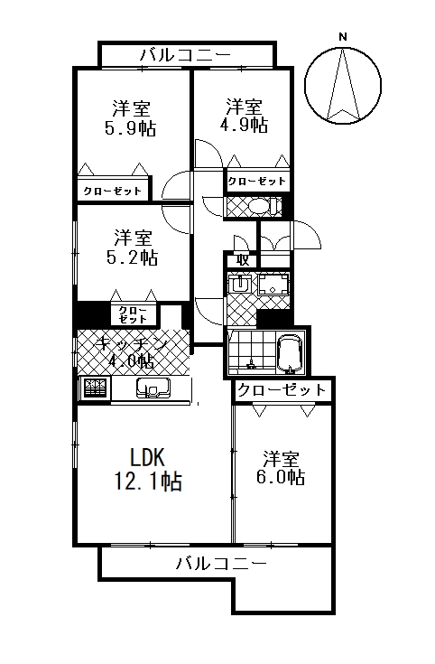 メゾンドルチェ二十番館の間取り図
